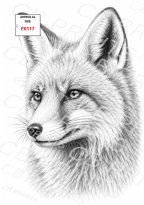 Fox Decoupage Print FX117 | Mulberry Paper