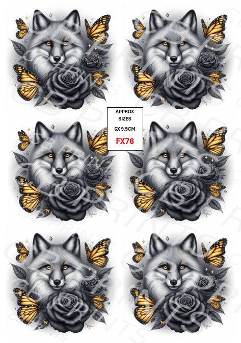 Fox Decoupage Print FX76 | Mulberry Paper