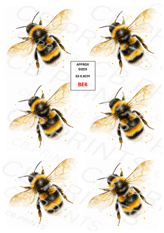 Bee Decoupage Print BE6 | Mulberry Paper