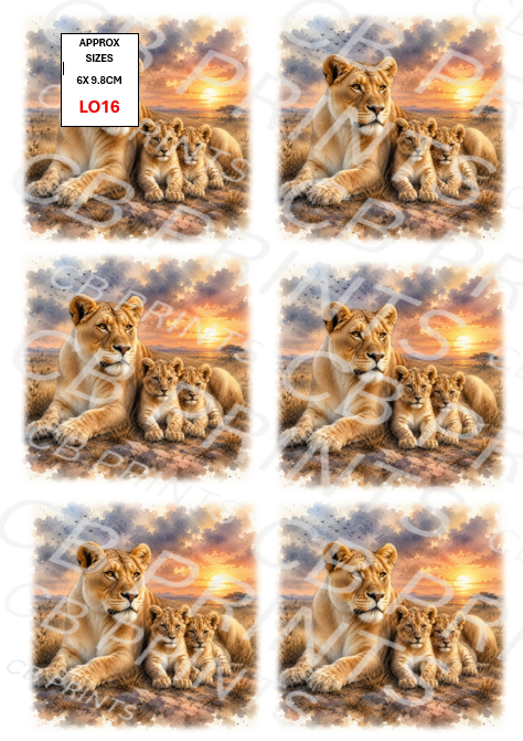 Lion Decoupage Print LO16 | Mulberry Paper