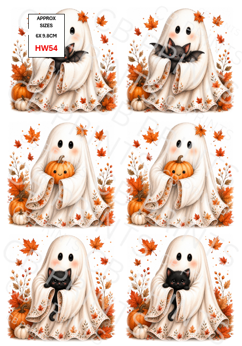 Halloween Decoupage Paper Print HW54 – Mulberry Paper