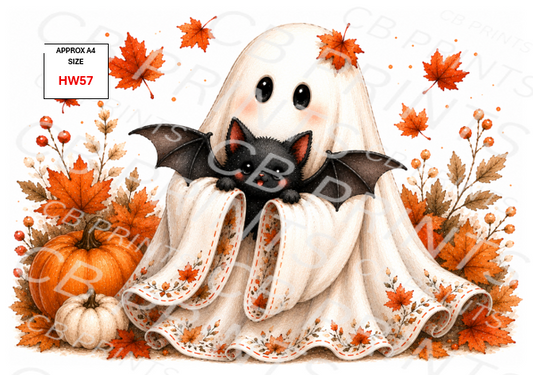 Halloween Decoupage Paper Print HW57 – Mulberry Paper