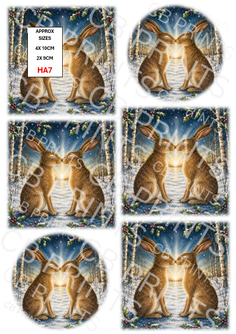 Hare Decoupage Print HA7 | Mulberry Paper