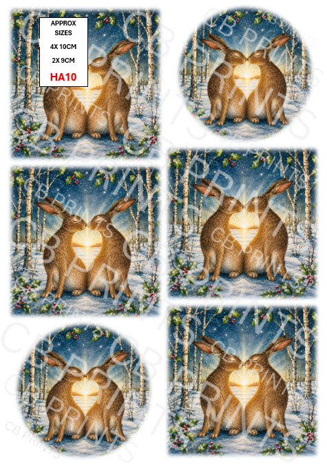 Hare Decoupage Print HA10 | Mulberry Paper