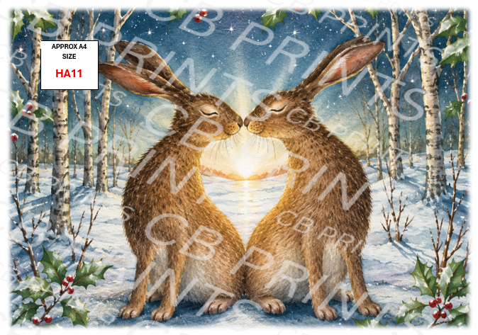 Hare Decoupage Print HA11 | Mulberry Paper