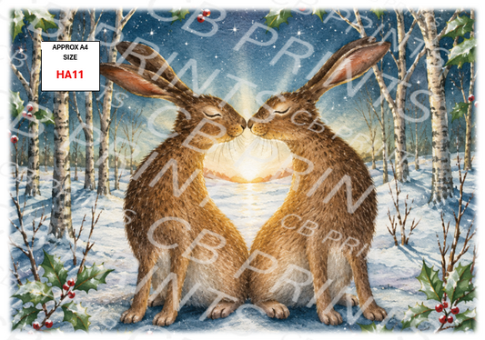 Hare Decoupage Print HA11 | Mulberry Paper