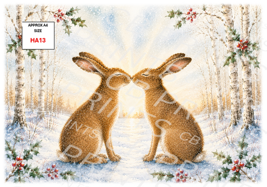 Hare Decoupage Print HA13 | Mulberry Paper
