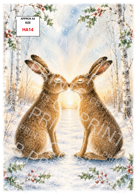Hare Decoupage Print HA14 | Mulberry Paper