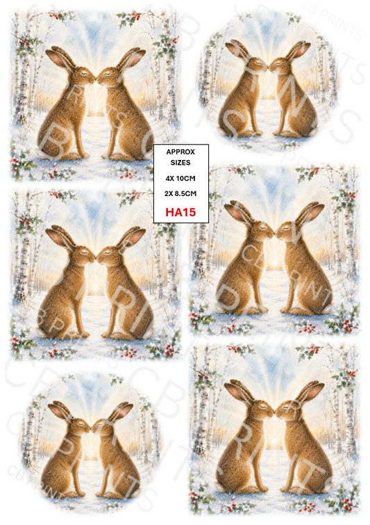 Hare Decoupage Print HA15 | Mulberry Paper