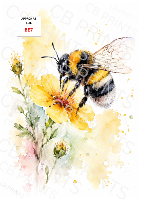 Bee Decoupage Print BE7 | Mulberry Paper