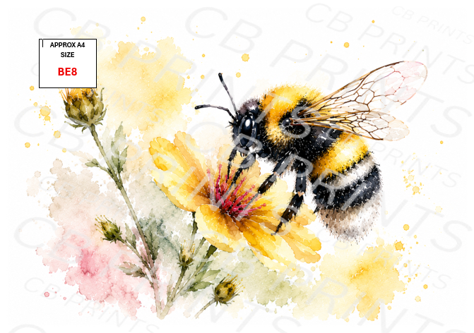 Bee Decoupage Print BE8 | Mulberry Paper