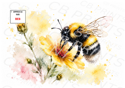 Bee Decoupage Print BE8 | Mulberry Paper
