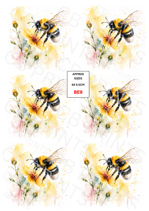 Bee Decoupage Print BE9 | Mulberry Paper