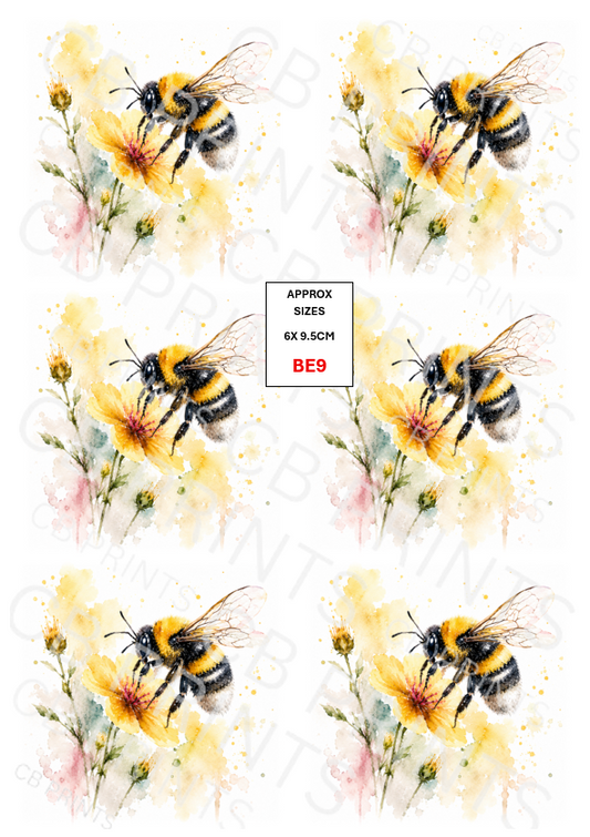 Bee Decoupage Print BE9 | Mulberry Paper