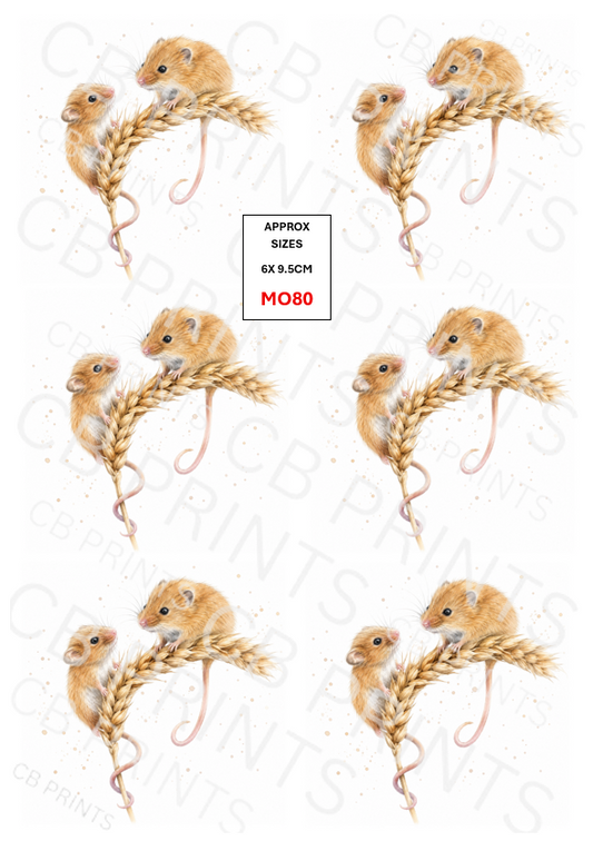 Mouse Decoupage Paper MO80 – Mulberry Paper Print