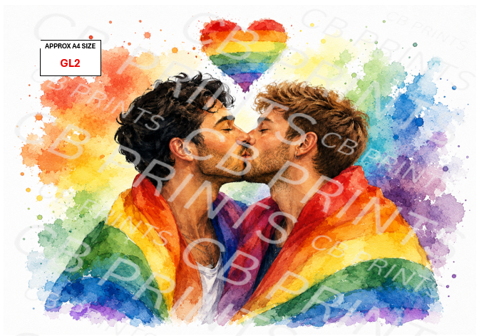 LGBTQ+ Pride Decoupage Paper Print GL2 – Mulberry Paper