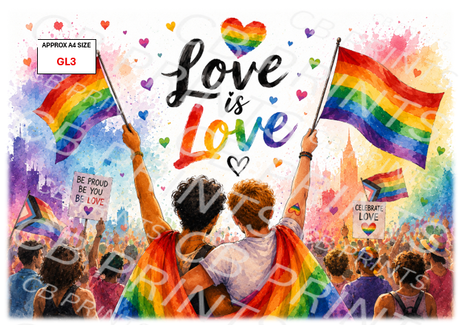 LGBTQ+ Pride Decoupage Paper Print GL3 – Mulberry Paper