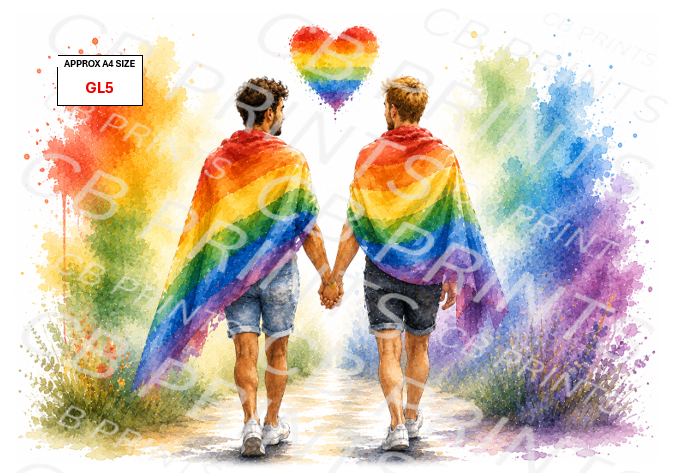 LGBTQ+ Pride Decoupage Paper Print GL5 – Mulberry Paper