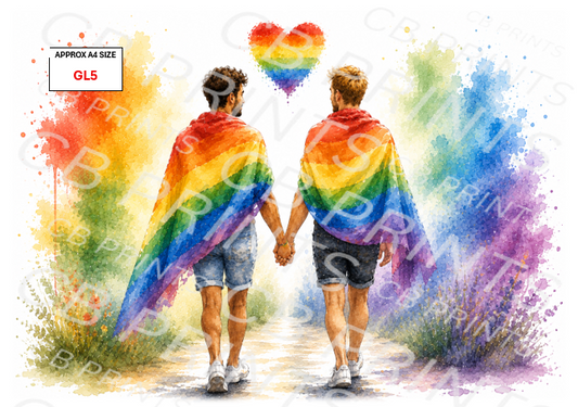 LGBTQ+ Pride Decoupage Paper Print GL5 – Mulberry Paper