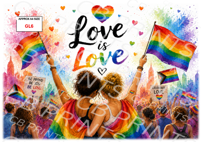 LGBTQ+ Pride Decoupage Paper Print GL6 – Mulberry Paper