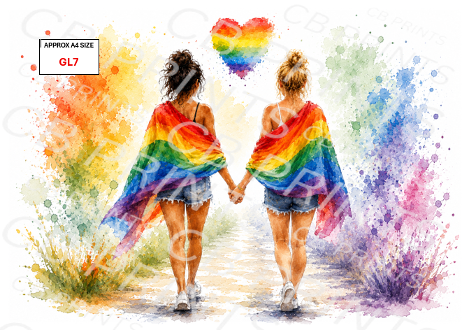 LGBTQ+ Pride Decoupage Paper Print GL7 – Mulberry Paper