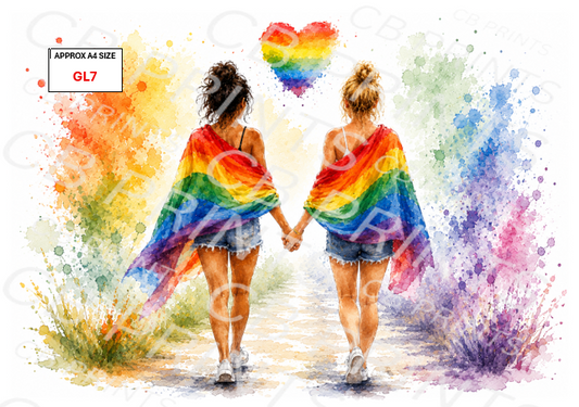 LGBTQ+ Pride Decoupage Paper Print GL7 – Mulberry Paper