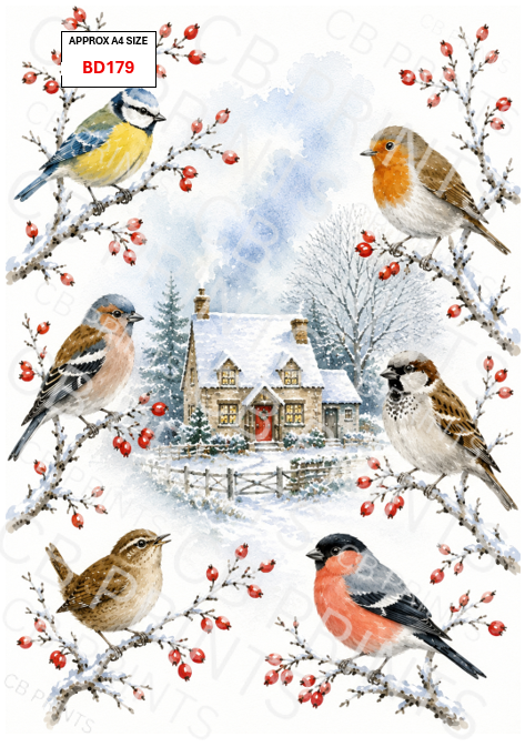 Bird Decoupage Print BD179 | Mulberry Paper