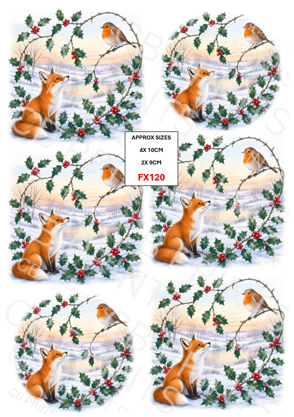 Fox Decoupage Print FX120 | Mulberry Paper