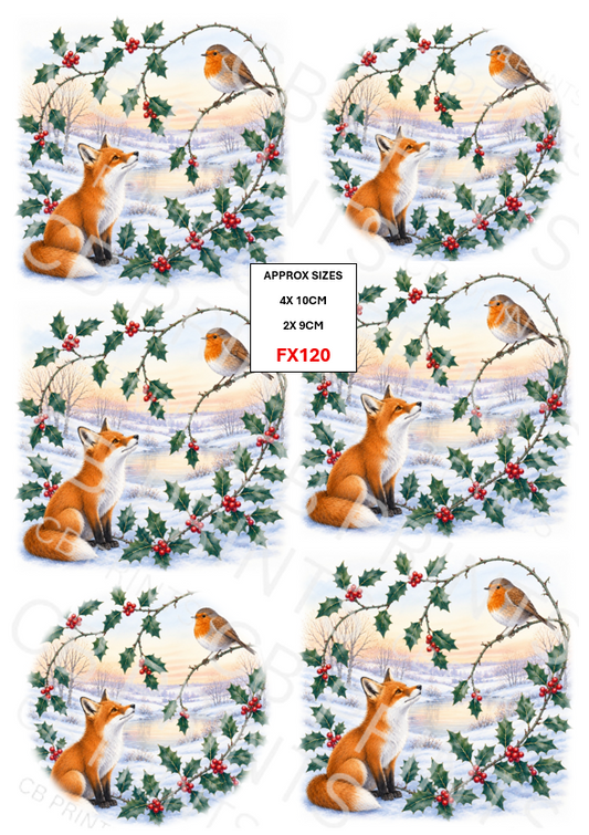 Fox Decoupage Print FX120 | Mulberry Paper