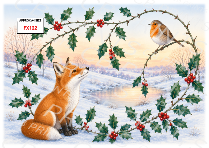 Fox Decoupage Print FX122 | Mulberry Paper