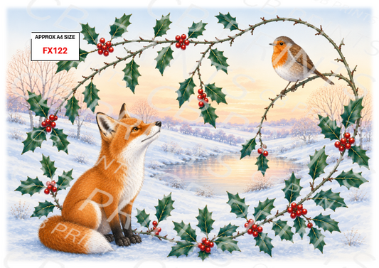Fox Decoupage Print FX122 | Mulberry Paper