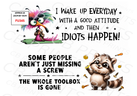 Funny Decoupage Print FU345 | Mulberry Paper