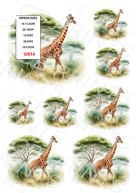 Giraffe Decoupage Print GR14 | Mulberry Paper