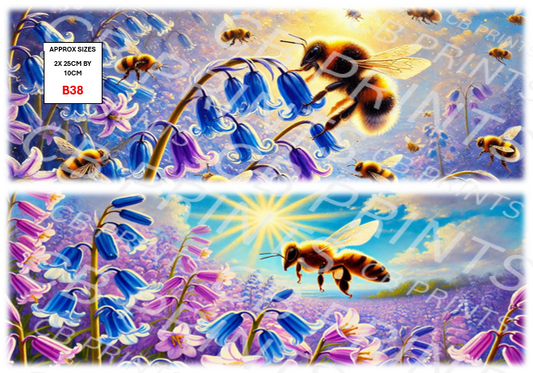Bee Decoupage Print B38 | Mulberry Paper