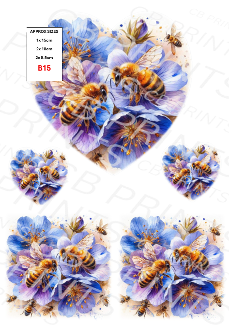 Bee Decoupage Print B15 | Mulberry Paper