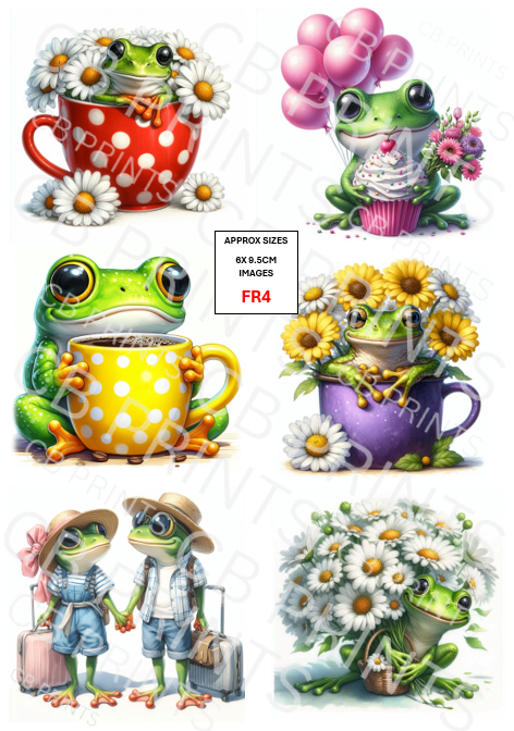 Frog Decoupage Paper FR4 – Mulberry Paper Print