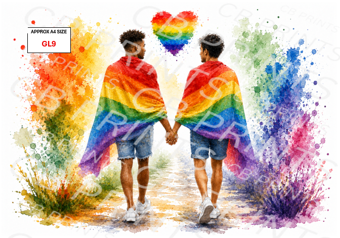 LGBTQ+ Pride Decoupage Paper Print GL9 – Mulberry Paper