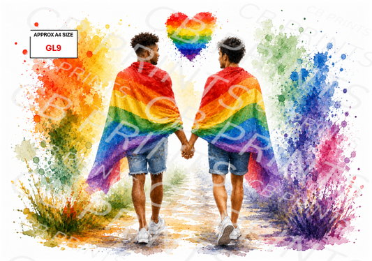 LGBTQ+ Pride Decoupage Paper Print GL9 – Mulberry Paper