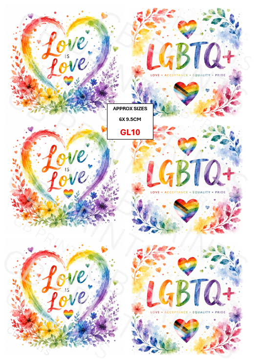LGBTQ+ Pride Decoupage Paper Print GL10 – Mulberry Paper