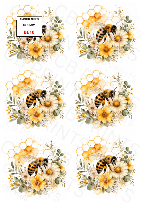 Bee Decoupage Print BE10 | Mulberry Paper
