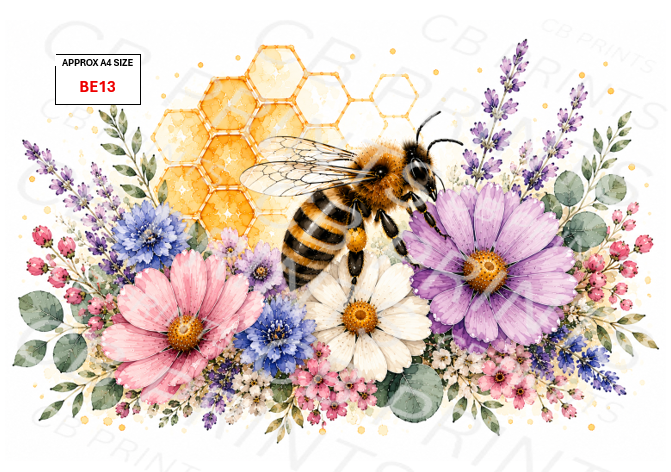 Bee Decoupage Print BE13 | Mulberry Paper