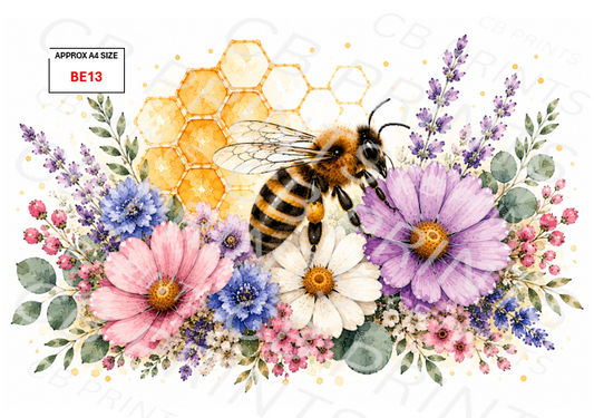 Bee Decoupage Print BE13 | Mulberry Paper