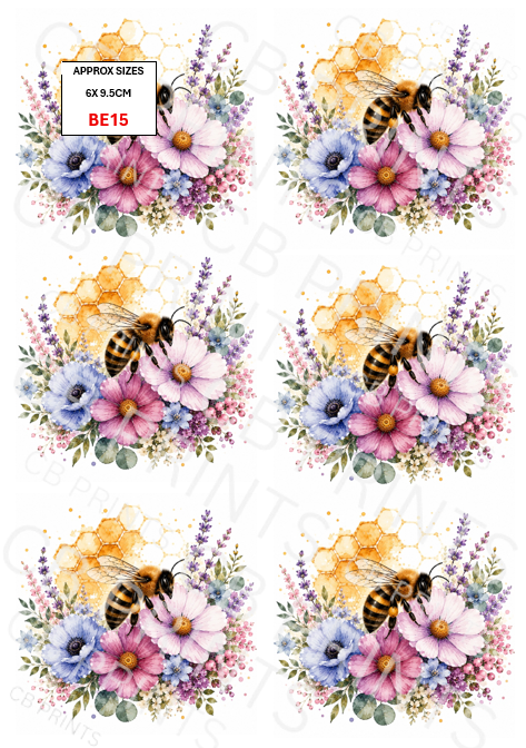 Bee Decoupage Print BE15 | Mulberry Paper