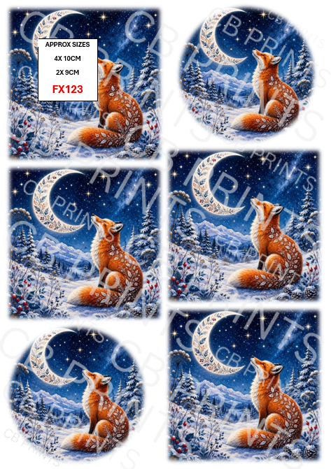 Fox Decoupage Print FX123 | Mulberry Paper