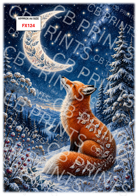 Fox Decoupage Print FX124 | Mulberry Paper