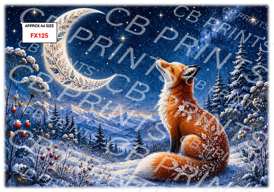 Fox Decoupage Print FX125 | Mulberry Paper