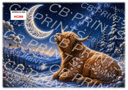 Highland Cow Decoupage Print HC269 | Mulberry Paper
