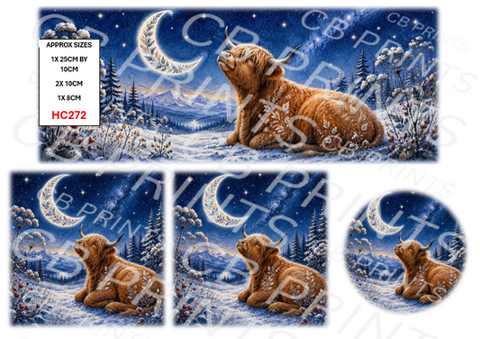 Highland Cow Decoupage Print HC272 | Mulberry Paper