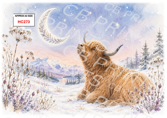 Highland Cow Decoupage Print HC273 | Mulberry Paper