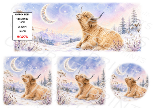 Highland Cow Decoupage Print HC276 | Mulberry Paper